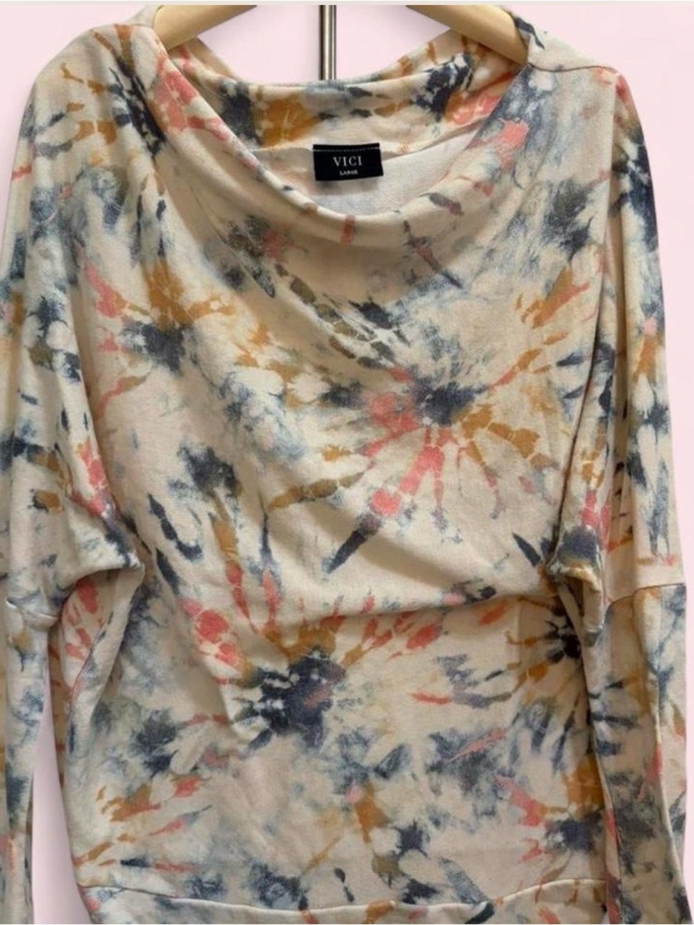 Vici Multicolor Tie-Dye Off-Shoulder Top